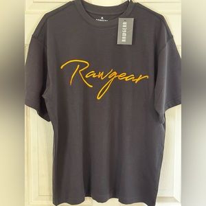 Raw gear, black T-shirt, embroidered logo